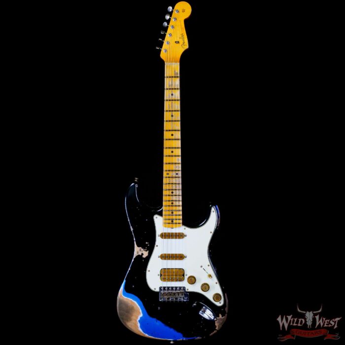 Fender Custom Shop Black Lightning 2.0 Stratocaster HSS Maple Neck 21 Frets Heavy Relic Lake Placid Blue - Image 3
