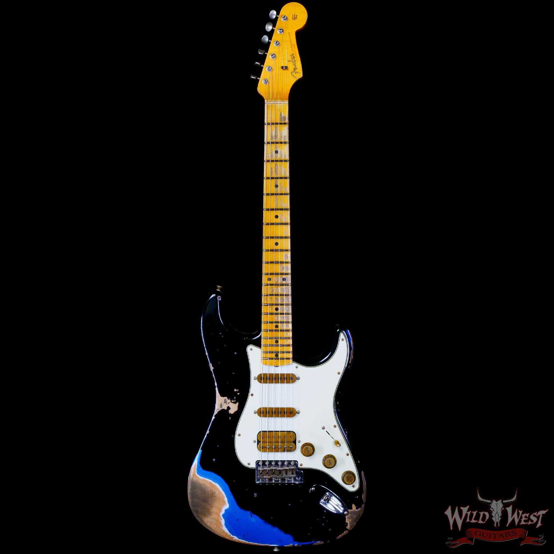 fendercs-bl2-r133569-c1__wwg.jpg Fender Custom Shop Black Lightning 2.0 Stratocaster HSS Maple Neck 21 Frets Heavy Relic Lake Placid Blue - Image 3