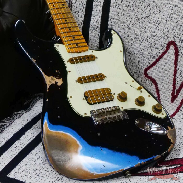 Fender Custom Shop Black Lightning 2.0 Stratocaster HSS Maple Neck 21 Frets Heavy Relic Lake Placid Blue - Image 8