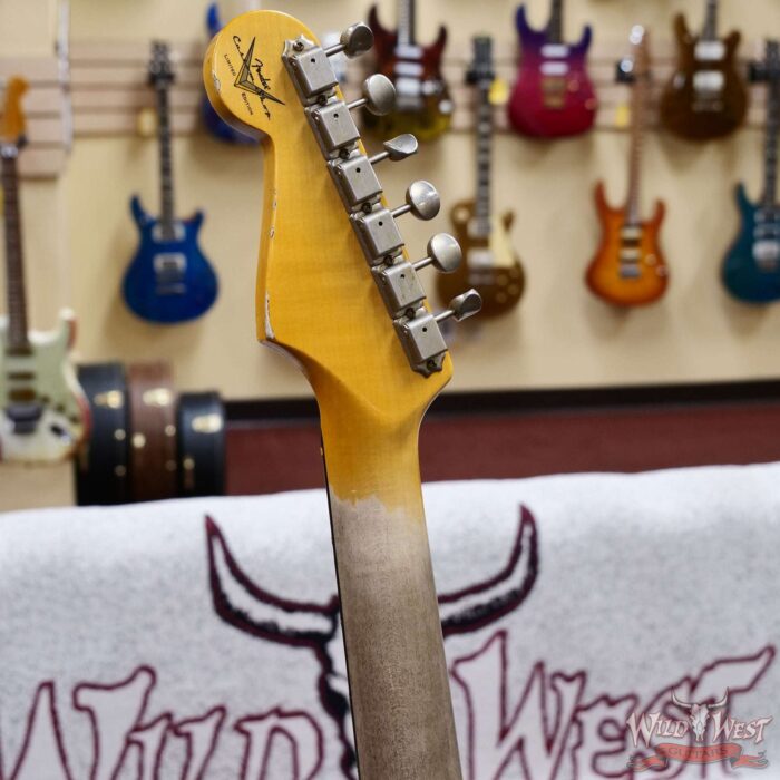 Fender Custom Shop Wild West Black Lightning 2.0 Stratocaster HSS Rosewood Board 21 Frets Heavy Relic 3 Tone Sunburst 7.30 lbs - Image 11