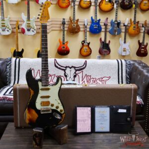 Fender Custom Shop Wild West Black Lightning 2.0 Stratocaster HSS Rosewood Board 21 Frets Heavy Relic 3 Tone Sumburst - Image 6
