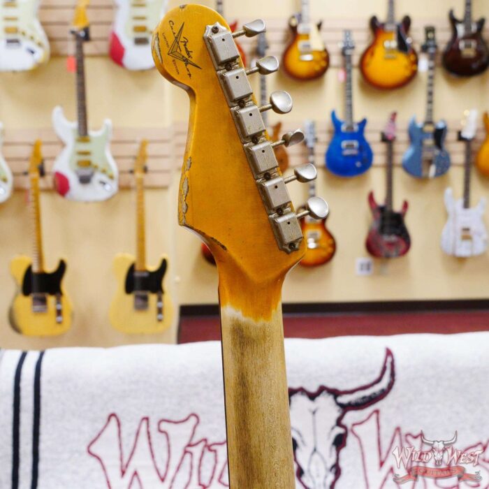 Fender Custom Shop Wild West Black Lightning 2.0 Stratocaster HSS Rosewood Board 21 Frets Heavy Relic 3 Tone Sumburst - Image 10