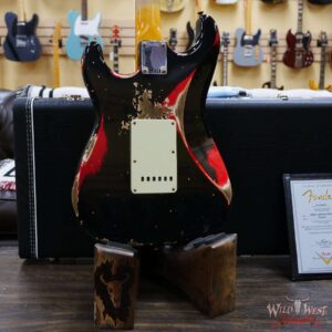 Fender Custom Shop Wild West Black Lightning 2.0 Stratocaster HSS Rosewood Board 22 Frets Heavy Relic Candy Apple Red - Image 11