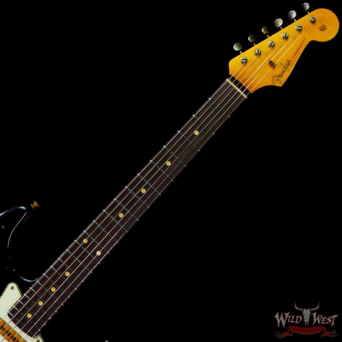 Fender Custom Shop Wild West Black Lightning 2.0 Stratocaster HSS Rosewood Board 22 Frets Heavy Relic Lake Placid Blue - Image 4