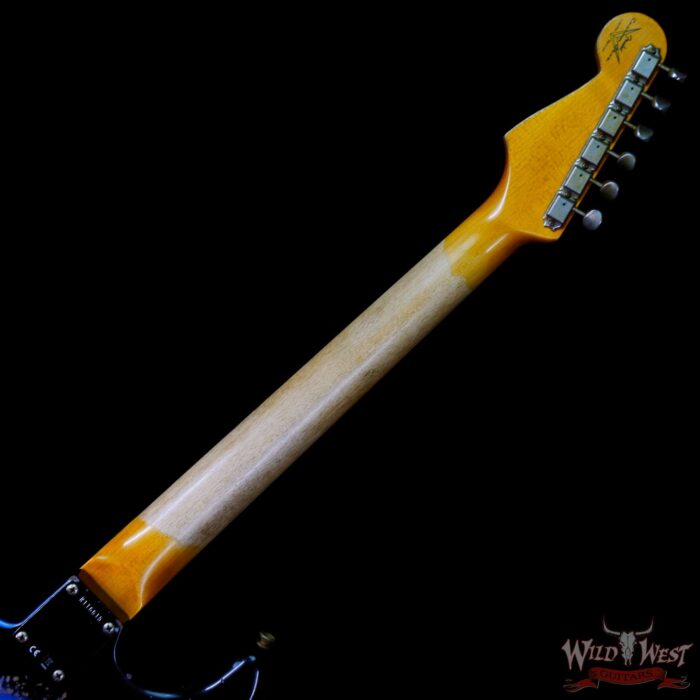 Fender Custom Shop Wild West Black Lightning 2.0 Stratocaster HSS Rosewood Board 22 Frets Heavy Relic Lake Placid Blue - Image 5