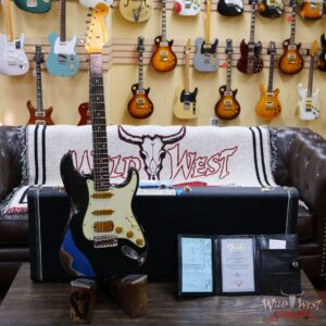 Fender Custom Shop Wild West Black Lightning 2.0 Stratocaster HSS Rosewood Board 22 Frets Heavy Relic Lake Placid Blue - Image 6