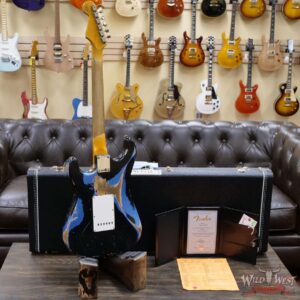 Fender Custom Shop Wild West Black Lightning 2.0 Stratocaster HSS Rosewood Board 22 Frets Heavy Relic Lake Placid Blue - Image 9