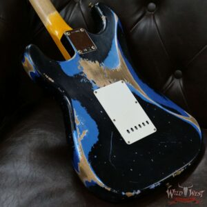 Fender Custom Shop Wild West Black Lightning 2.0 Stratocaster HSS Rosewood Board 22 Frets Heavy Relic Lake Placid Blue - Image 11