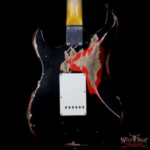 Fender Custom Shop Black Lightning Stratocaster Heavy Relic HSS Rosewood Board Candy Apple Red - Image 6
