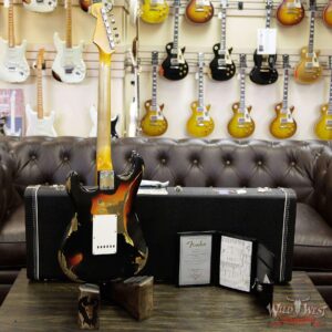 Fender Custom Shop Black Lightning 2.0 Stratocaster Heavy Relic HSS 21 Black over 3 Tone Sunburst - Image 14
