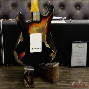 Fender Custom Shop Black Lightning 2.0 Stratocaster Heavy Relic HSS 21 Black over 3 Tone Sunburst - Image 15