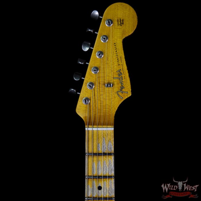 Fender Custom Shop Black Lightning 2.0 Stratocaster Heavy Relic HSS 21 Black over 3 Tone Sunburst - Image 8