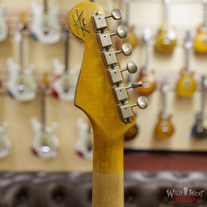 Fender Custom Shop Black Lightning Stratocaster Floyd Rose HSS Heavy Relic Rosewood Board 3 Tone Sunburst - Image 9