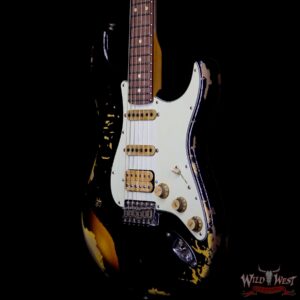 Fender Custom Shop Black Lightning Stratocaster HSS Heavy Relic Rosewood Board 3 Tone Sunburst - Image 2
