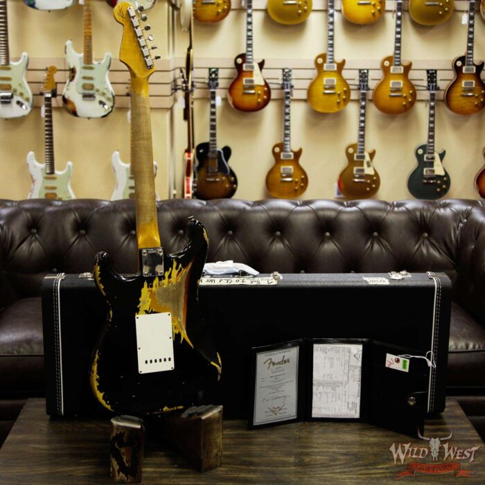 Fender Custom Shop Black Lightning Stratocaster HSS Heavy Relic Rosewood Board 3 Tone Sunburst - Image 13