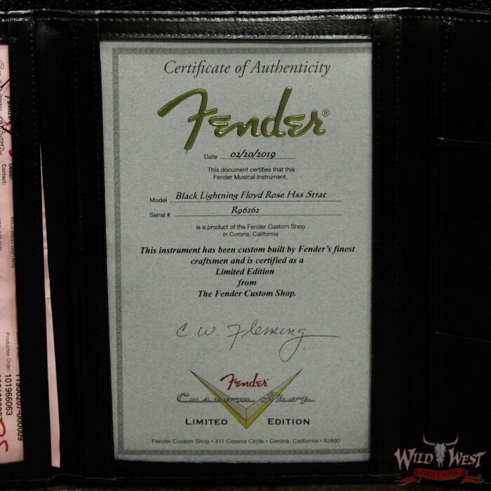 Fender Custom Shop Black Lightning Stratocaster HSS Floyd Rose Heavy Relic Rosewood Board 3 Tone Sunburst - Image 15