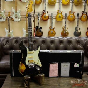 Fender Custom Shop Black Lightning Stratocaster HSS Floyd Rose Heavy Relic Rosewood Board 3 Tone Sunburst - Image 11