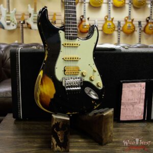 Fender Custom Shop Black Lightning Stratocaster HSS Floyd Rose Heavy Relic Rosewood Board 3 Tone Sunburst - Image 12