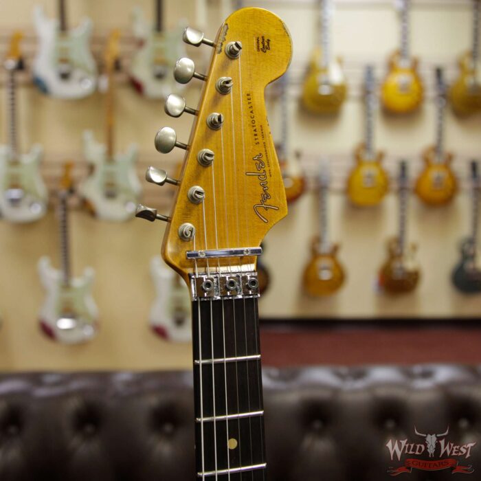 Fender Custom Shop Black Lightning Stratocaster HSS Floyd Rose Heavy Relic Rosewood Board 3 Tone Sunburst - Image 7