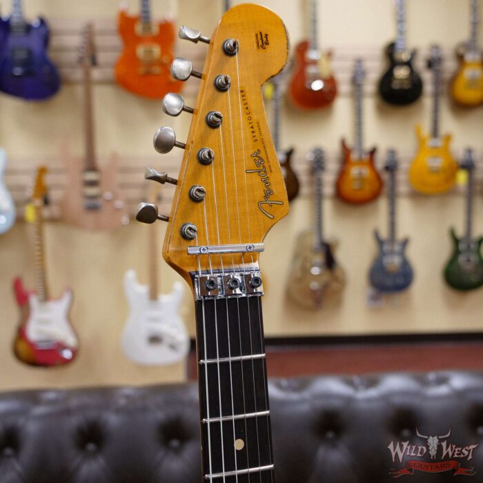 Fender Custom Shop Wild West Black Lightning Stratocaster Floyd Rose Heavy Relic Rosewood Board 3 Tone Sunburst - Image 7