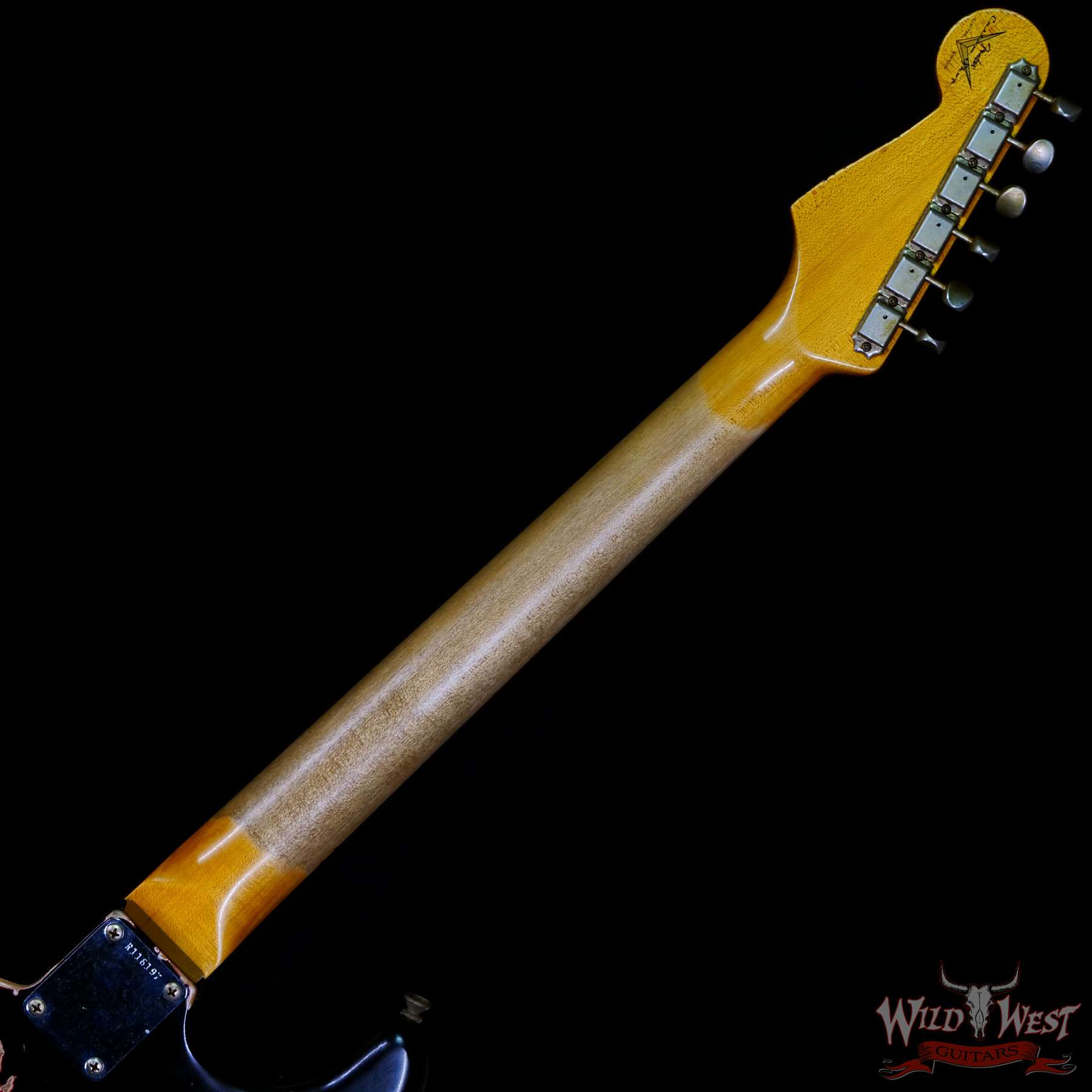fendercs-blfr-car-r116197-c3__wwg.jpg Fender Custom Shop Wild West Black Lightning Stratocaster HSS Floyd Rose Maple Board 22 Frets Heavy Relic Candy Apple Red - Image 5