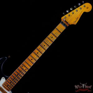Fender Custom Shop Wild West Black Lightning Stratocaster HSS Floyd Rose Maple Board 22 Frets Heavy Relic 2 Tone Sunburst - Image 4