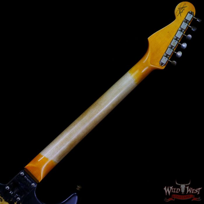 Fender Custom Shop Wild West Black Lightning Stratocaster HSS Floyd Rose Maple Board 22 Frets Heavy Relic 2 Tone Sunburst - Image 5