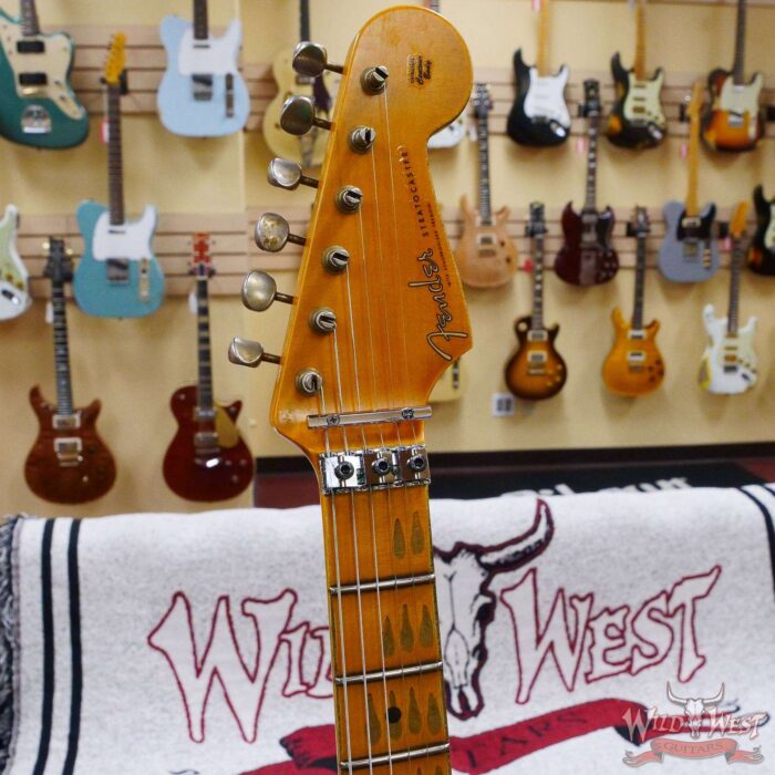 Fender Custom Shop Wild West Black Lightning Stratocaster HSS Floyd Rose Maple Board 22 Frets Heavy Relic 2 Tone Sunburst - Image 7