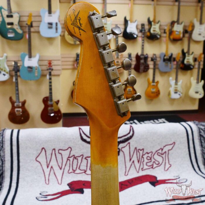 Fender Custom Shop Wild West Black Lightning Stratocaster HSS Floyd Rose Maple Board 22 Frets Heavy Relic 2 Tone Sunburst - Image 10