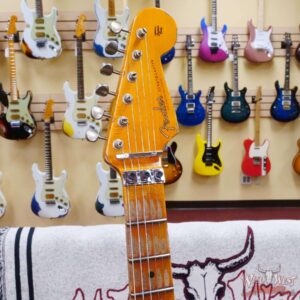 Fender Custom Shop Wild West Black Lightning Stratocaster HSS Floyd Rose Maple Board 22 Frets Heavy Relic 2 Tone Sunburst - Image 7