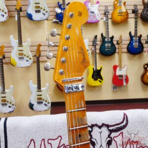 Fender Custom Shop Wild West Black Lightning Stratocaster HSS Floyd Rose Maple Board 22 Frets Heavy Relic Pink Paisley - Image 7