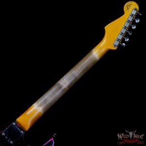 Fender Custom Shop Wild West Black Lightning Stratocaster HSS Floyd Rose Maple Board 22 Frets Heavy Relic Pink Paisley - Image 5