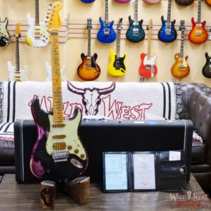 Fender Custom Shop Wild West Black Lightning Stratocaster HSS Floyd Rose Maple Board 22 Frets Heavy Relic Pink Paisley - Image 6