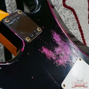 Fender Custom Shop Wild West Black Lightning Stratocaster HSS Floyd Rose Maple Board 22 Frets Heavy Relic Pink Paisley - Image 13