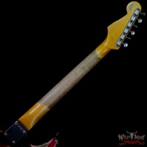Fender Custom Shop Wild West Black Lightning Stratocaster Floyd Rose Heavy Relic Maple Board 22 Frets Candy Apple Red - Image 5