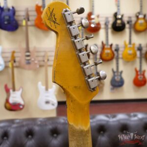 Fender Custom Shop Wild West Black Lightning Stratocaster Floyd Rose Heavy Relic Maple Board 22 Frets Candy Apple Red - Image 11