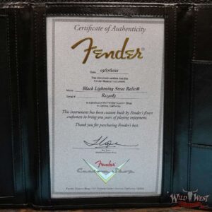 Fender Custom Shop Wild West Black Lightning Stratocaster Floyd Rose Heavy Relic Maple Board 22 Lake Placid Blue - Image 12
