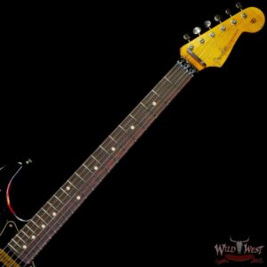 Fender Custom Shop Wild West Black Lightning Stratocaster HSS Floyd Rose Rosewood Board Black Pickguard Heavy Relic Candy Apple Red - Image 4