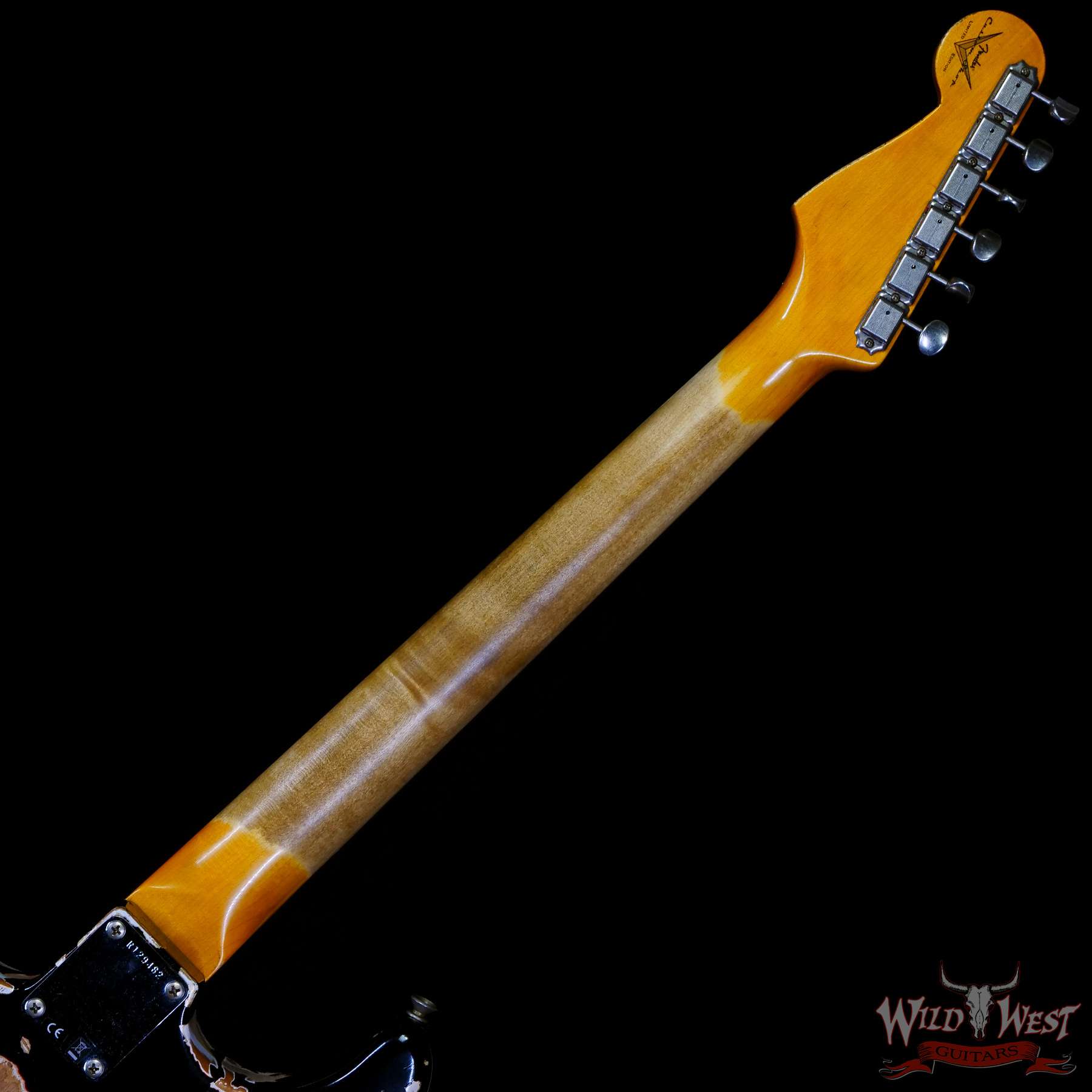 fendercs-blfr-r129482-c3__wwg.jpg Fender Custom Shop Wild West Black Lightning Stratocaster HSS Floyd Rose Rosewood Board 22 Frets Heavy Relic Candy Apple Red - Image 5
