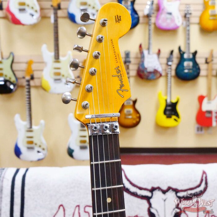 Fender Custom Shop Wild West Black Lightning Stratocaster HSS Floyd Rose Rosewood Board 22 Frets Heavy Relic Candy Apple Red - Image 7