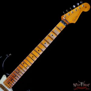 Fender Custom Shop Wild West Black Lightning Stratocaster HSS Floyd Rose Maple Board 22 Frets Heavy Relic Candy Tangerine - Image 4