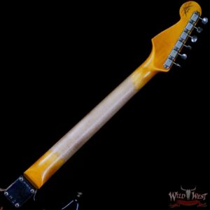 Fender Custom Shop Wild West Black Lightning Stratocaster HSS Floyd Rose Maple Board 22 Frets Heavy Relic Candy Tangerine - Image 5