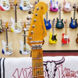 Fender Custom Shop Wild West Black Lightning Stratocaster HSS Floyd Rose Maple Board 22 Frets Heavy Relic Candy Tangerine - Image 7