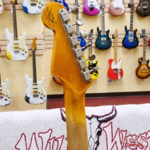 Fender Custom Shop Wild West Black Lightning Stratocaster HSS Floyd Rose Maple Board 22 Frets Heavy Relic Candy Tangerine - Image 11
