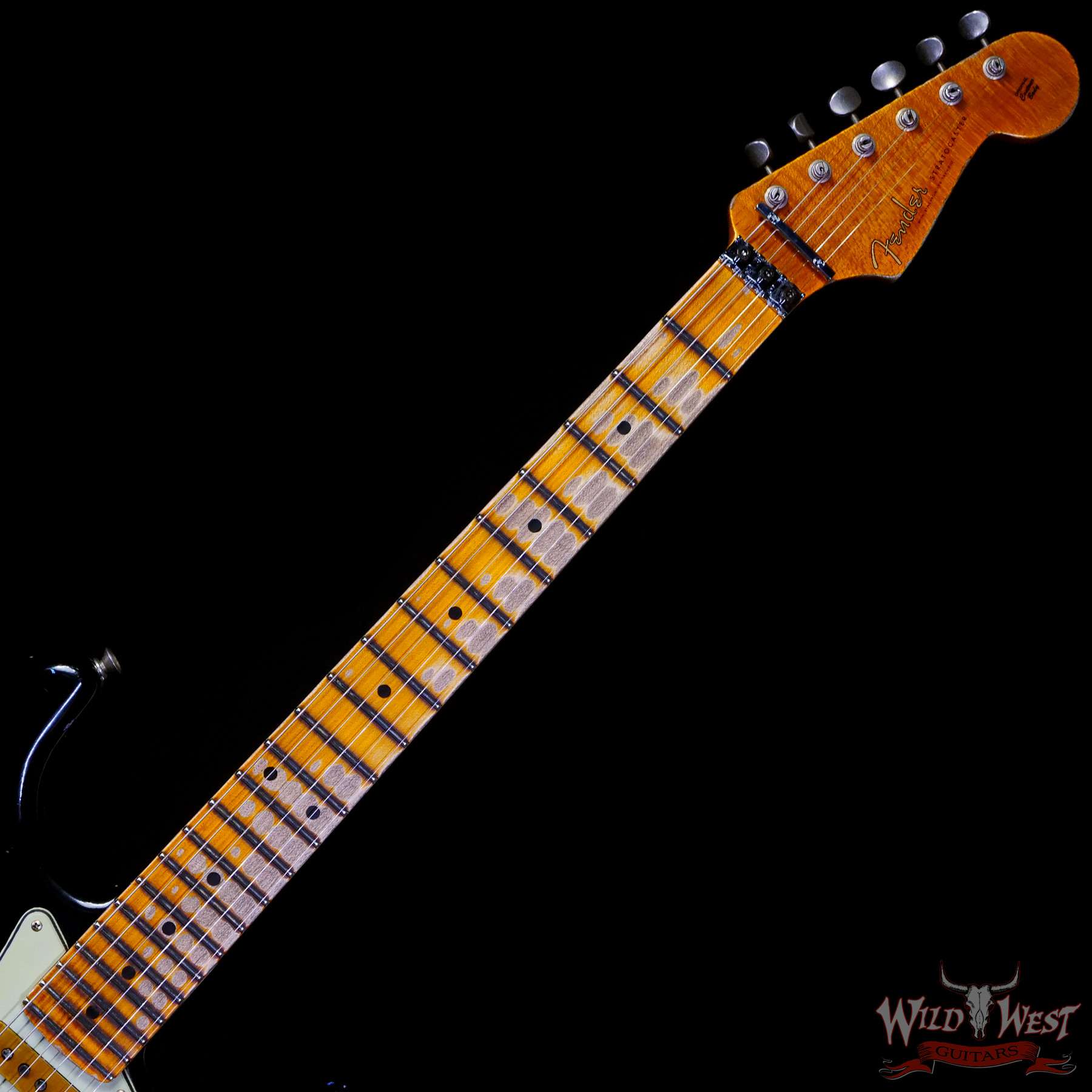 fendercs-blfr-r129666-c2__wwg.jpg Fender Custom Shop Wild West Black Lightning Stratocaster HSS Floyd Rose Maple Board 22 Frets Heavy Relic Lake Placid Blue - Image 4