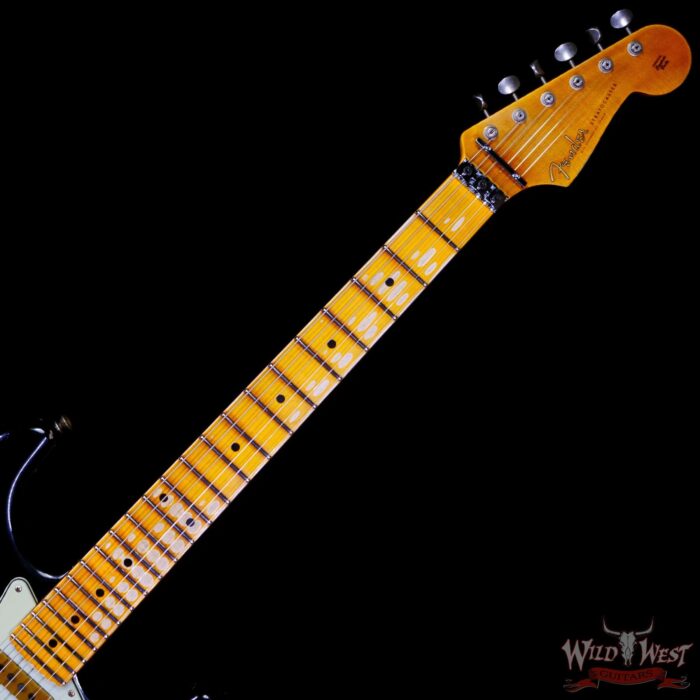Fender Custom Shop Wild West Black Lightning Stratocaster HSS Floyd Rose Maple Board 22 Frets Heavy Relic Candy Apple Red - Image 4