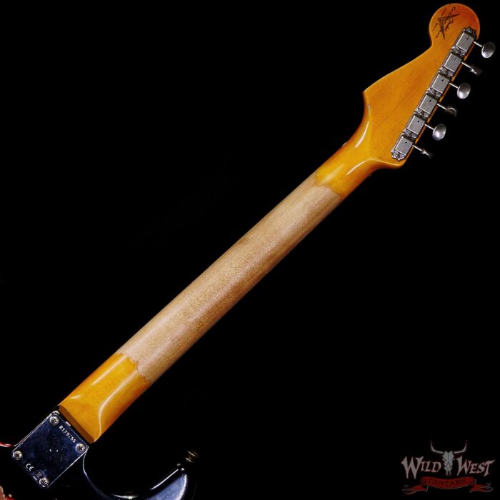 Fender Custom Shop Wild West Black Lightning Stratocaster HSS Floyd Rose Maple Board 22 Frets Heavy Relic Candy Apple Red - Image 5