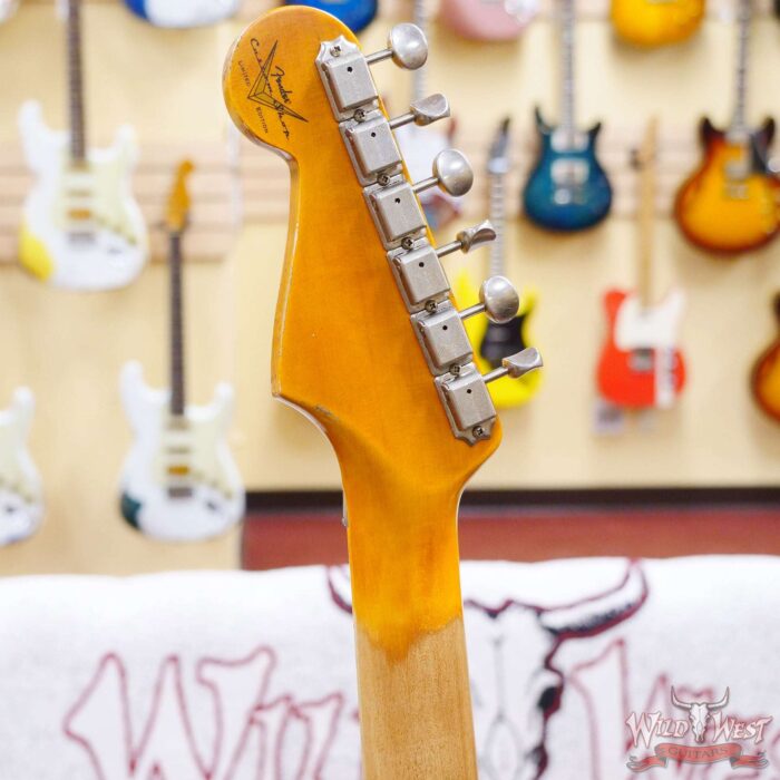 Fender Custom Shop Wild West Black Lightning Stratocaster HSS Floyd Rose Maple Board 22 Frets Heavy Relic Candy Apple Red - Image 11