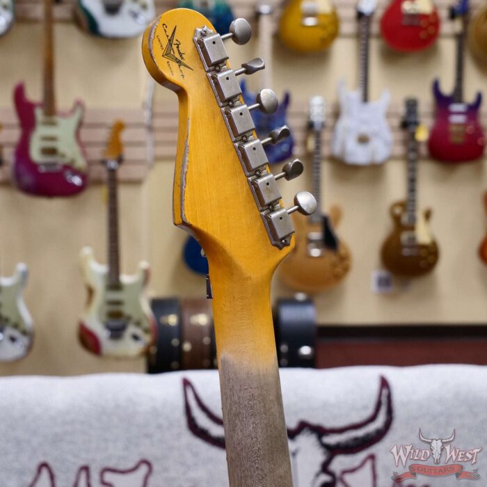 Fender Custom Shop Wild West Black Lightning Stratocaster HSS Floyd Rose Maple Fingerboard 22 Frets Heavy Relic Pink Paisley 7.85 lbs - Image 11