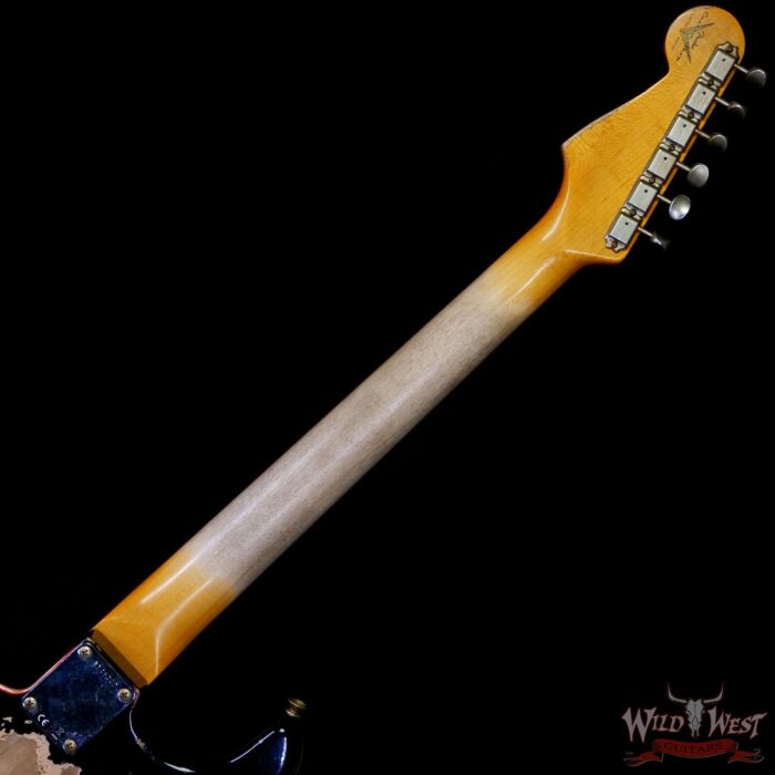 Fender Custom Shop Wild West Black Lightning Stratocaster HSS Floyd Rose Maple Fingerboard 22 Frets Heavy Relic Candy Tangerine 7.95 lbs - Image 5